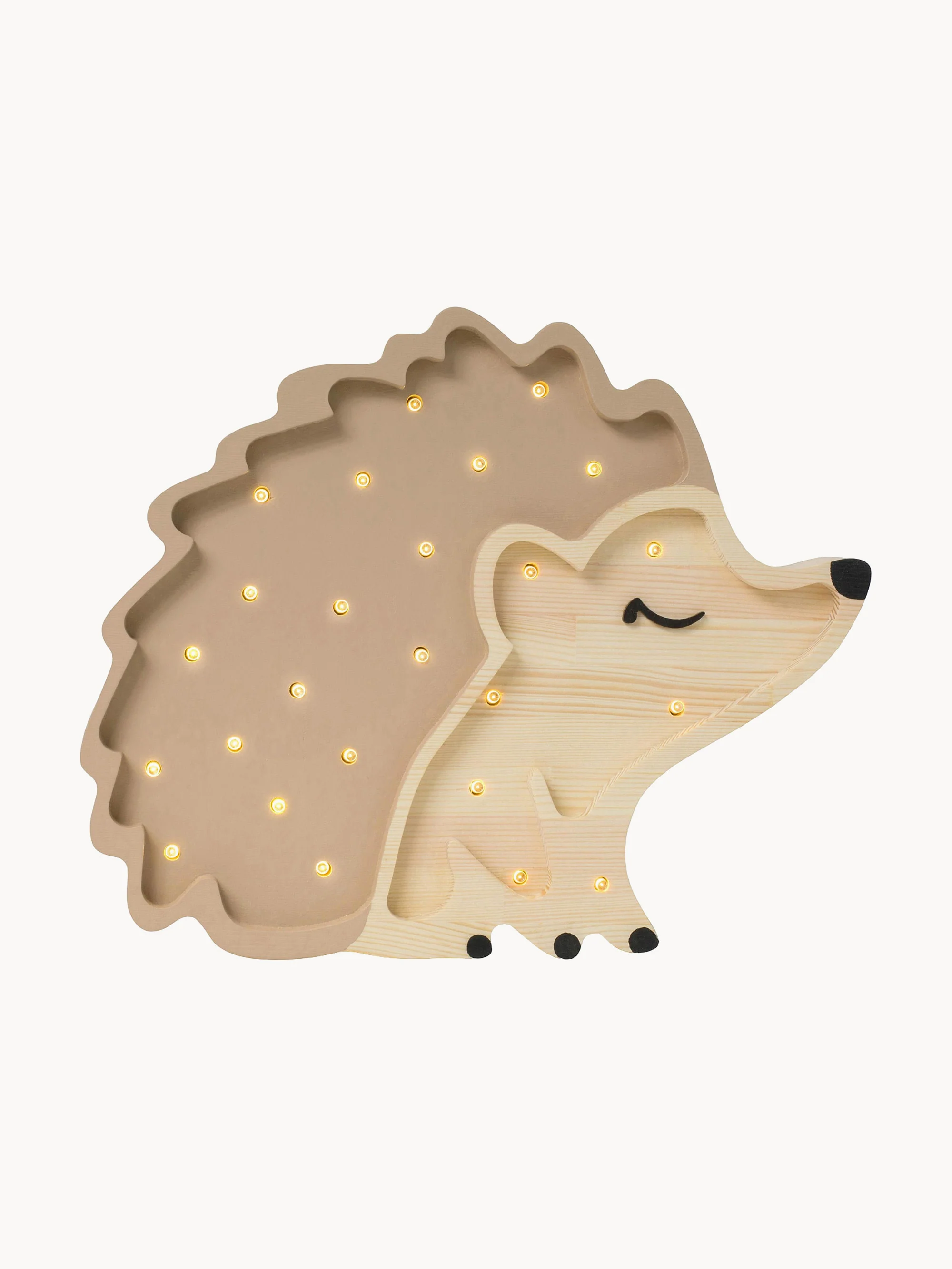 Handgefertigte LED-Kinderzimmerlampe Hedgehog mit Timerfunktion und Fernbedienung, dimmbar