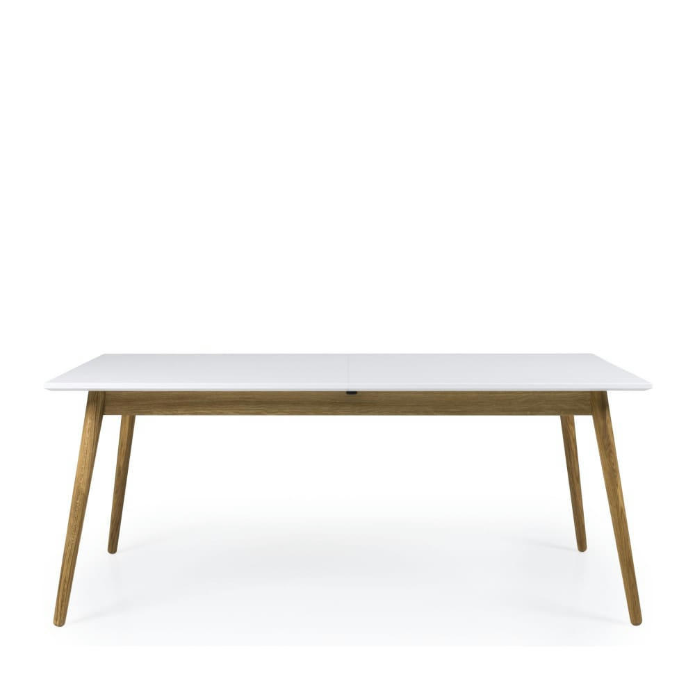 DOT - Table à manger extensible en bois 180-240x90cm blanc