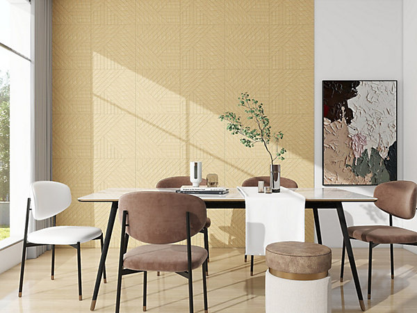 Panneau mural - Finition bois naturel clair - Pack de 1 m² - Lot de 4 pièces - VELTON