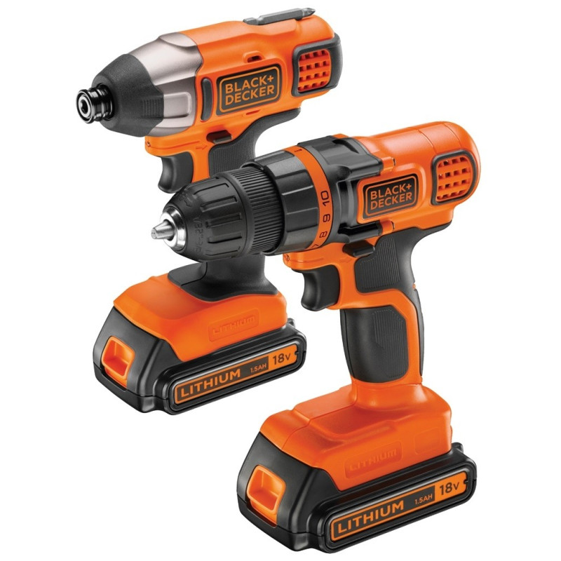 Perceuse visseuse à impact sur batterie BDCDDIM18B-QW 18 V BLACK DECKER