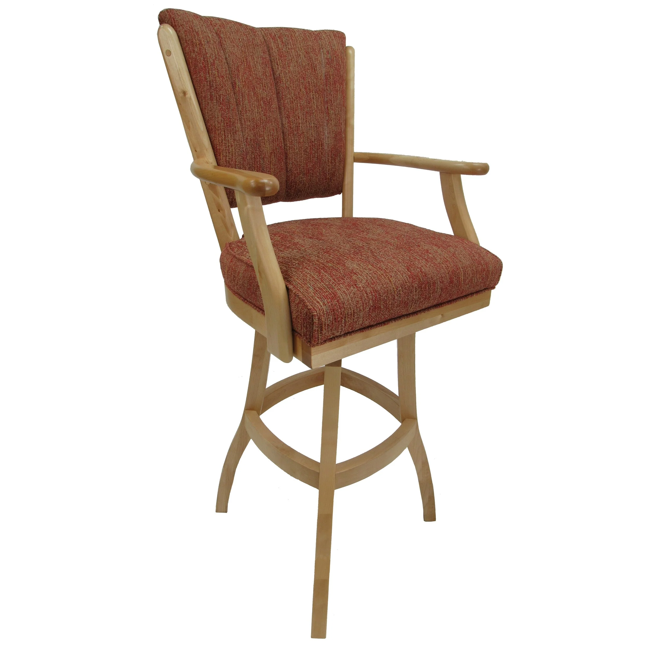 Extra Tall Spectator Swivel Wood Bar Stool 35 - Classic - 34 Inch