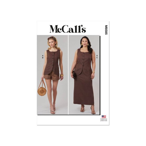 McCall’s Women’s Dress Sewing Pattern M8585 (10-18)