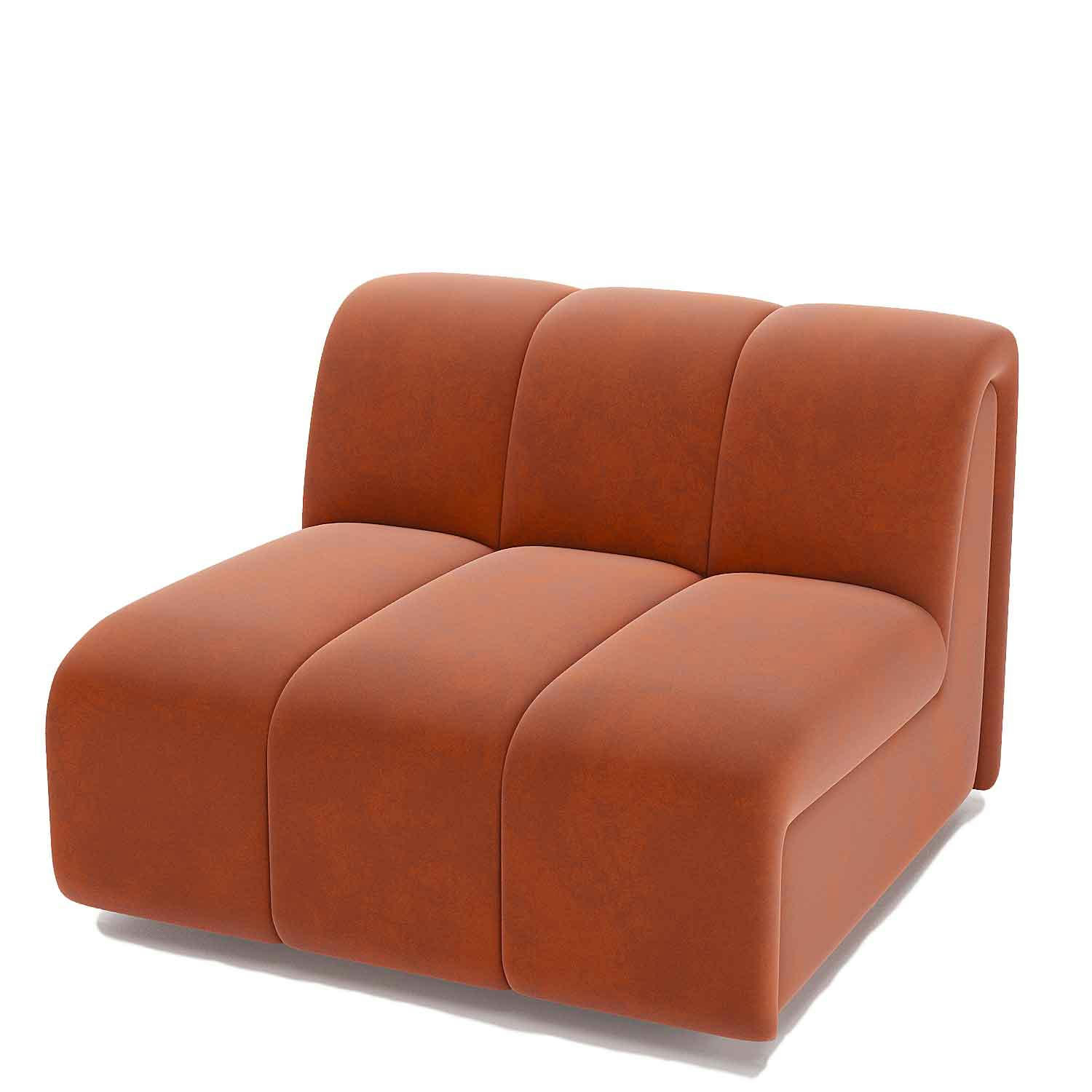 HELENE - Canapé modulable en velours ocre