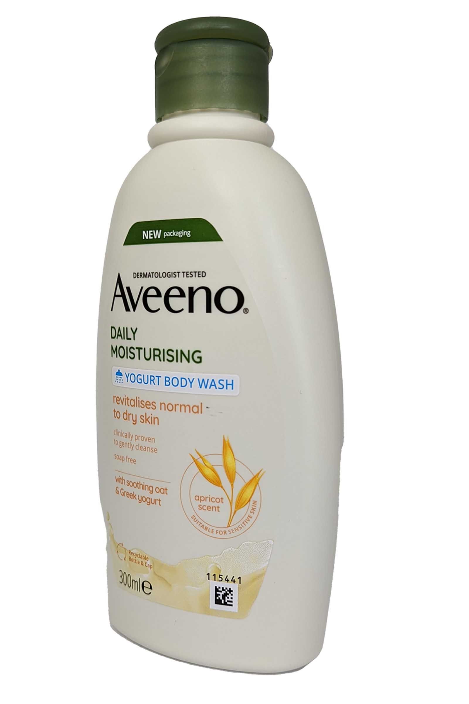 Aveeno Body Wash Daily Moisturising Yogurt 300ml Apricot Honey Normal to Dry Skin