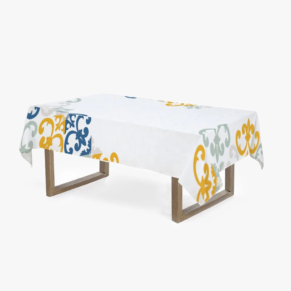 Toalha de Algodão Fundo Branco 160x250 AZULEJO