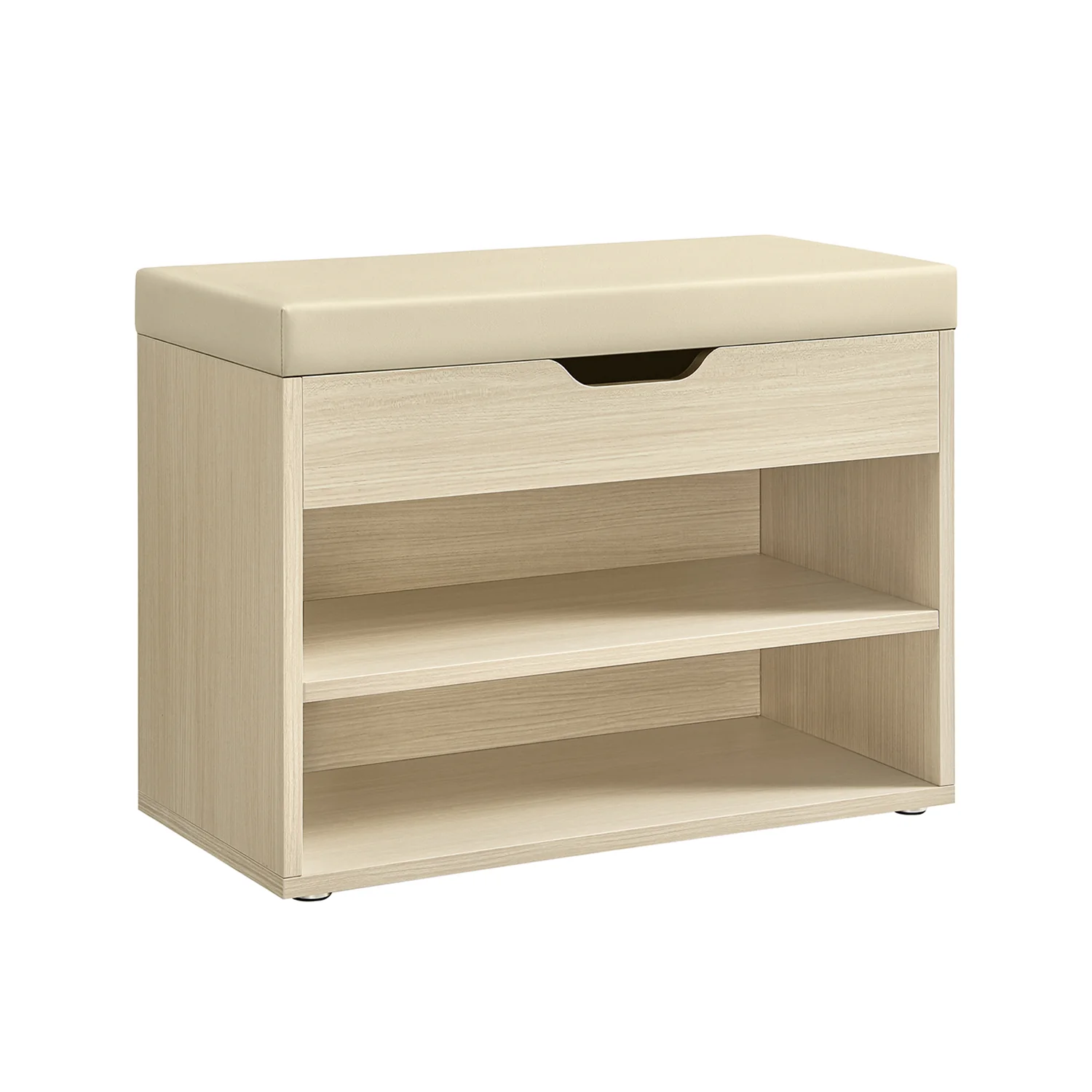 Banc à chaussures avec 3 compartiments