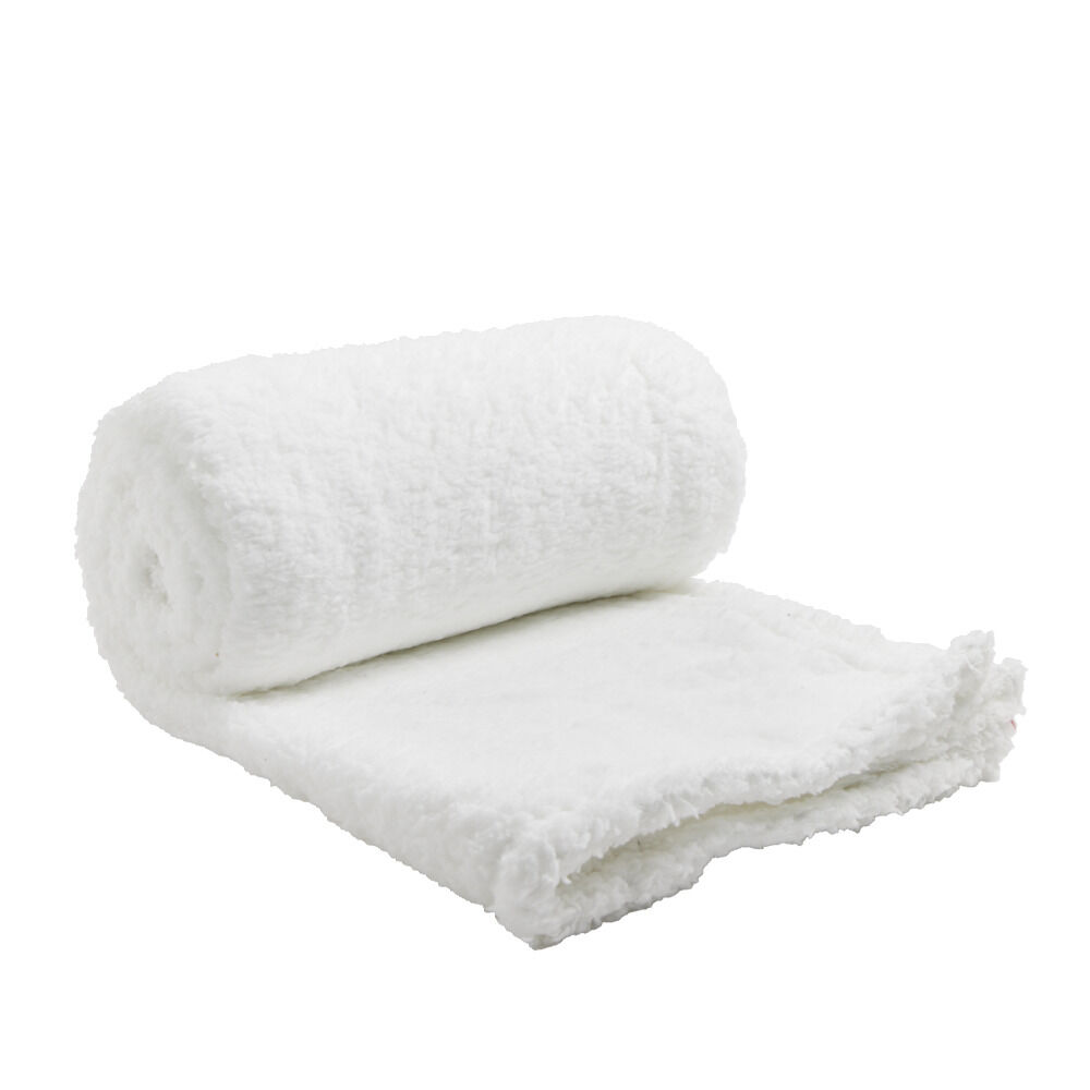Plaid sherpa blanc L130x160cm