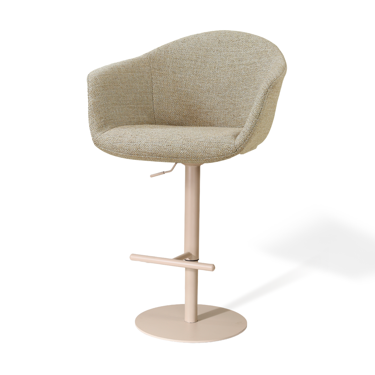 Nolon Niva-Otis tulp barkruk taupe melange - verstelbaar - beige poten