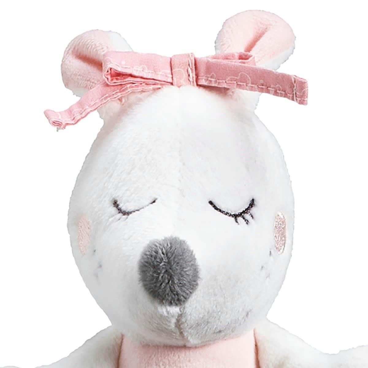 LILIBELLE - Hochet Petite souris danseuse étoile en velours Rose