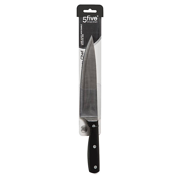 Couteau de chef inox - lame 20cm Essentiel Black - 5Five