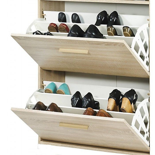 Meuble à chaussures Chêne Vintage SIMMOB L75 P30 H143