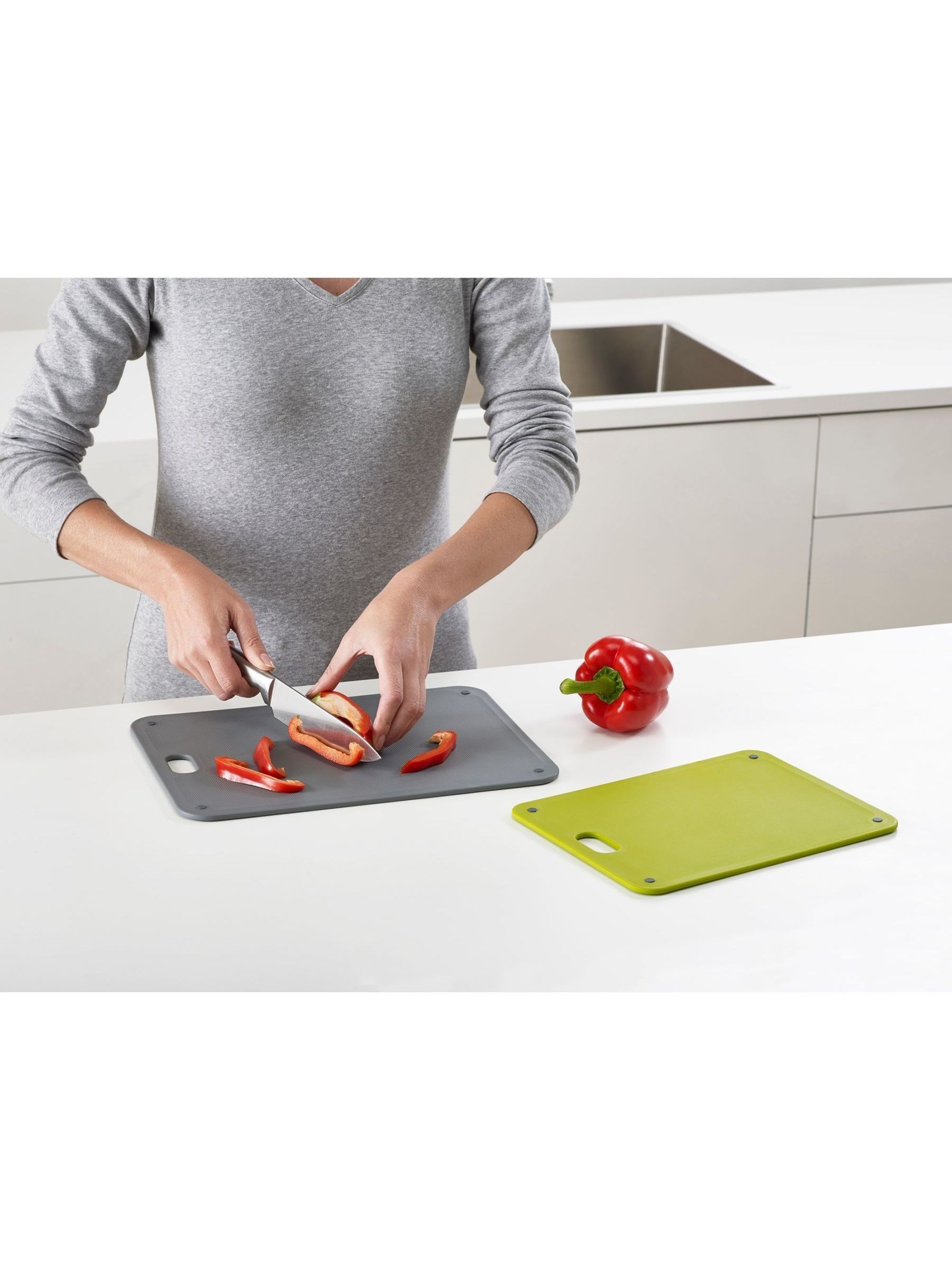 Joseph Joseph Set of 2 Green DoorStore Chopping Boards Set