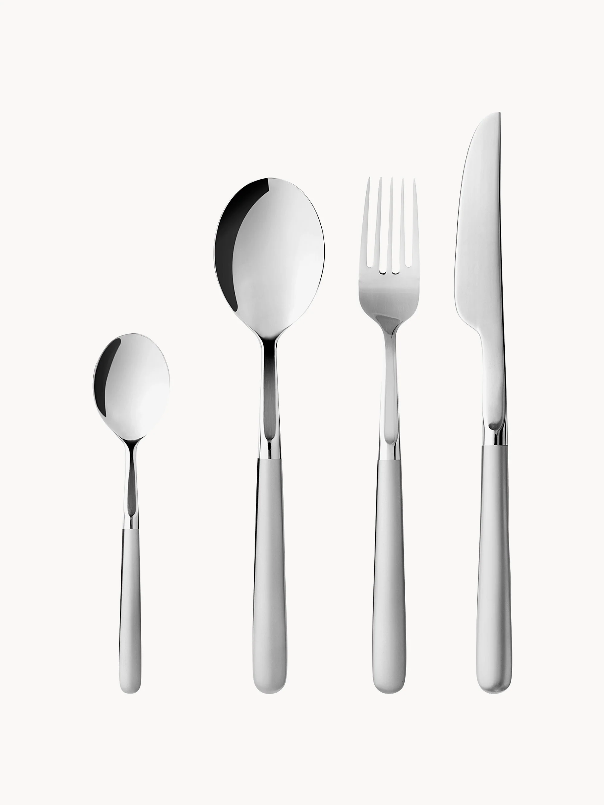 Edelstahl-Geschirr-Set Ehra, 4 Personen, 16er-Set