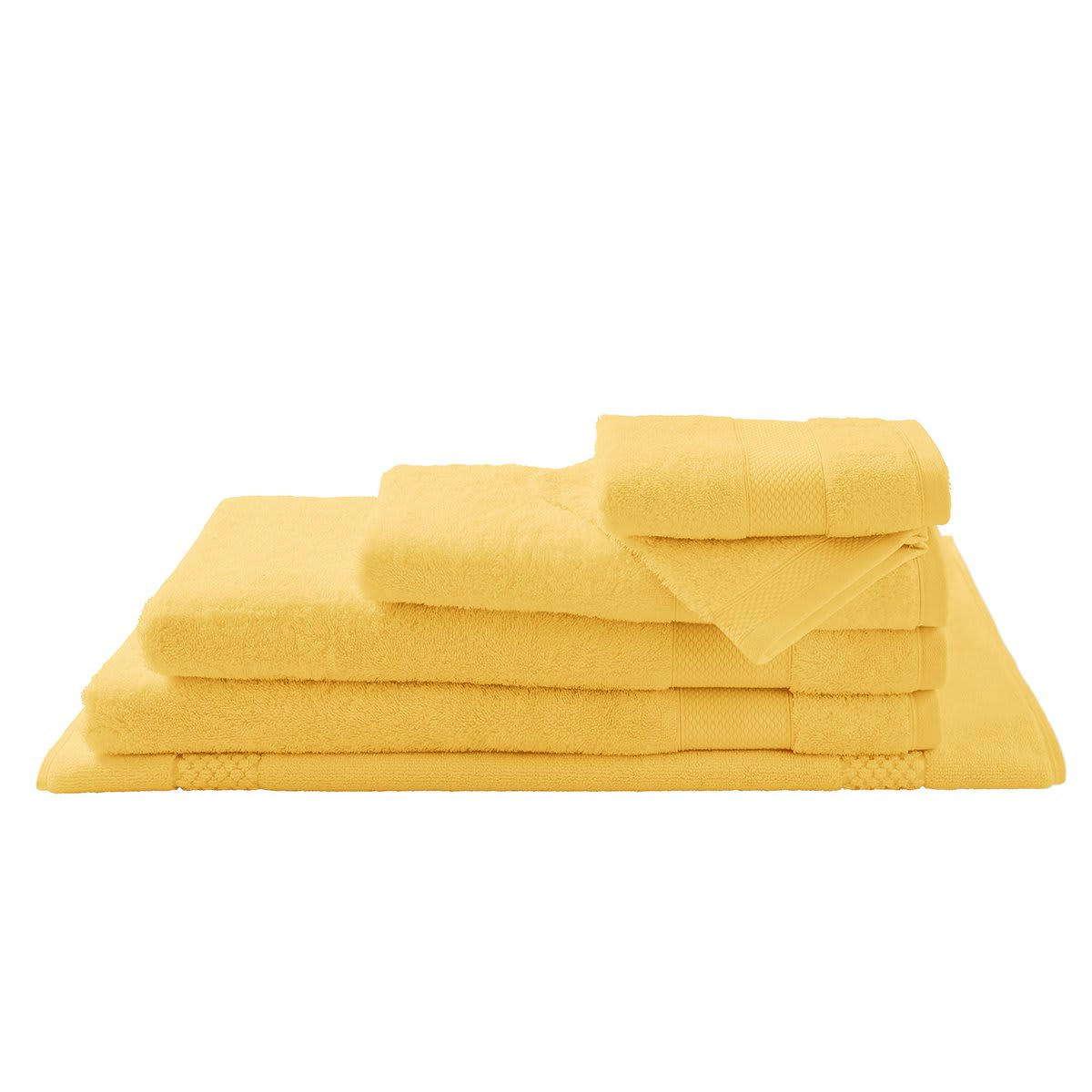 PÉTALE - Tapis de bain coton jonquille 60x80 cm
