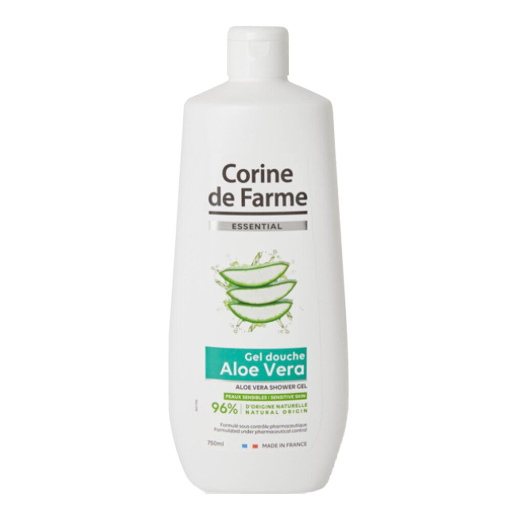 Gel douche aloe vera Corine de Farme peaux sensibles 750ml