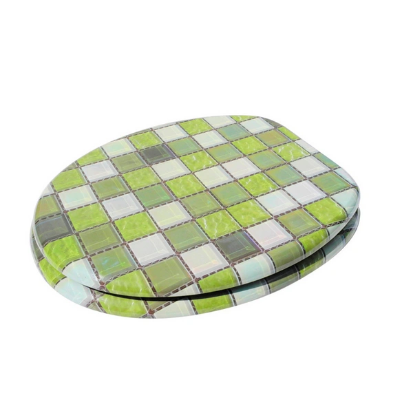 WC-Sitz, BxL: 37,7 x 47 cm, Mosaik Gruen