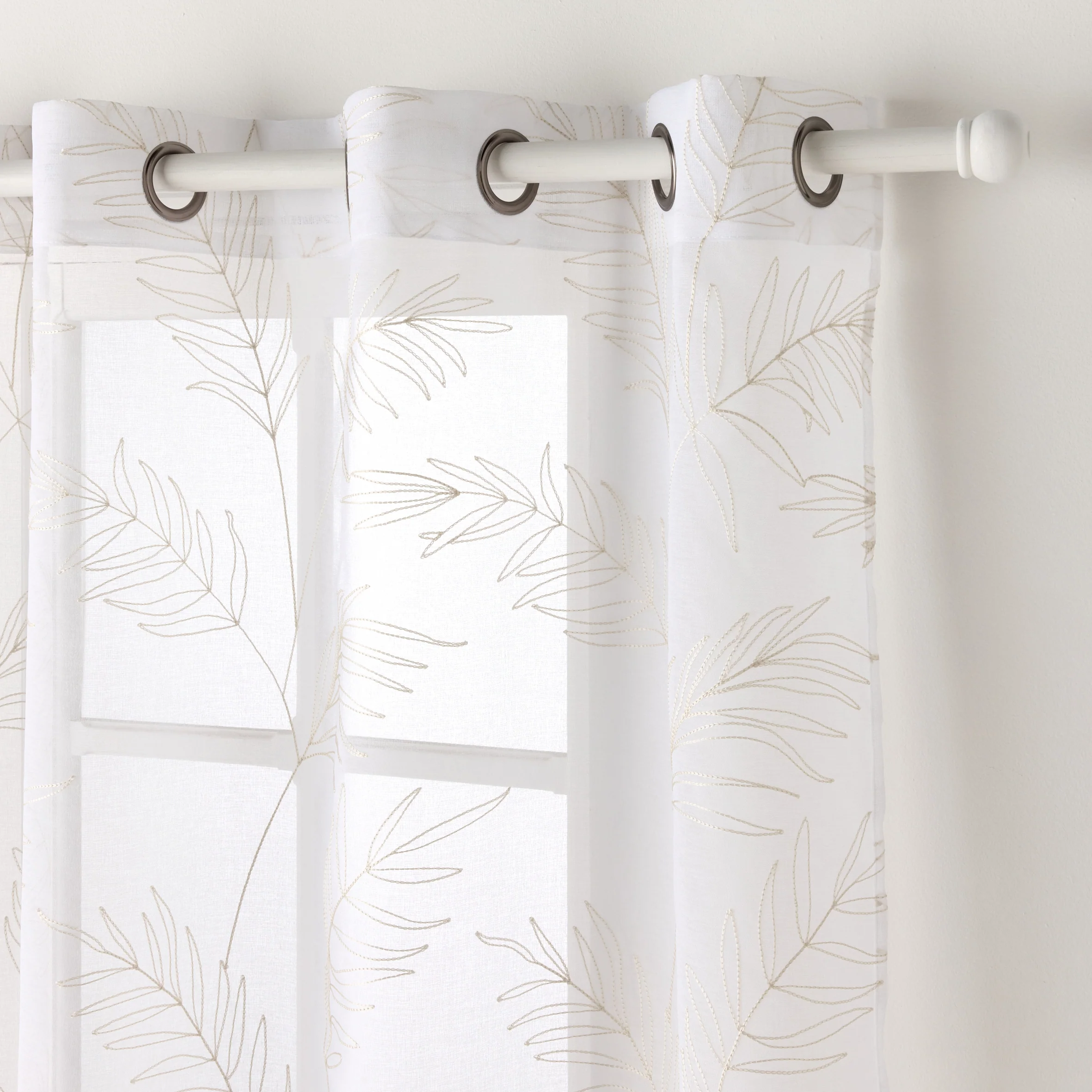 Voilage ARECA coloris beige clair 140 x 240 cm