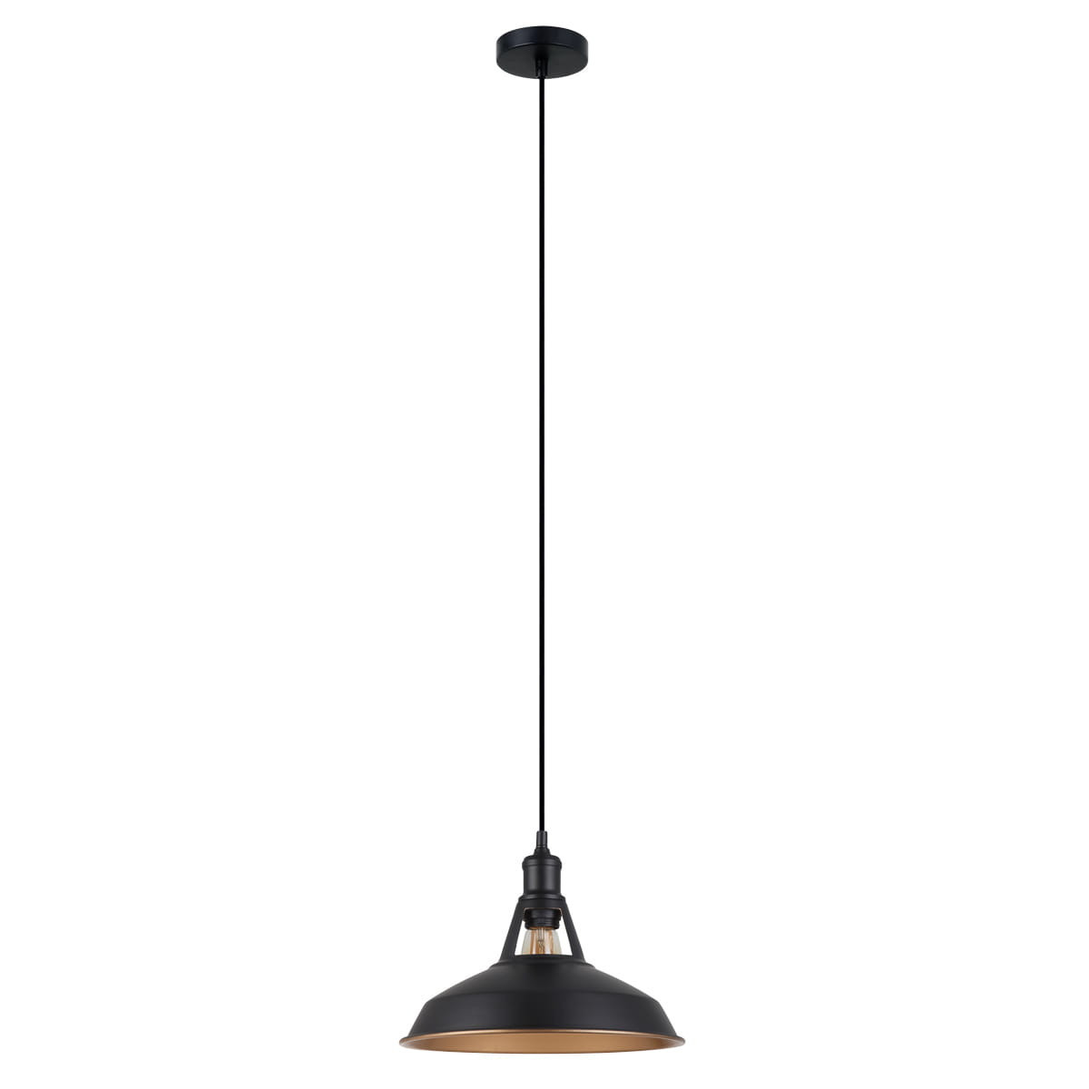 Lampa wisząca czarna Freya 1xE27x40W wym: 100x31x31 cm Italux
