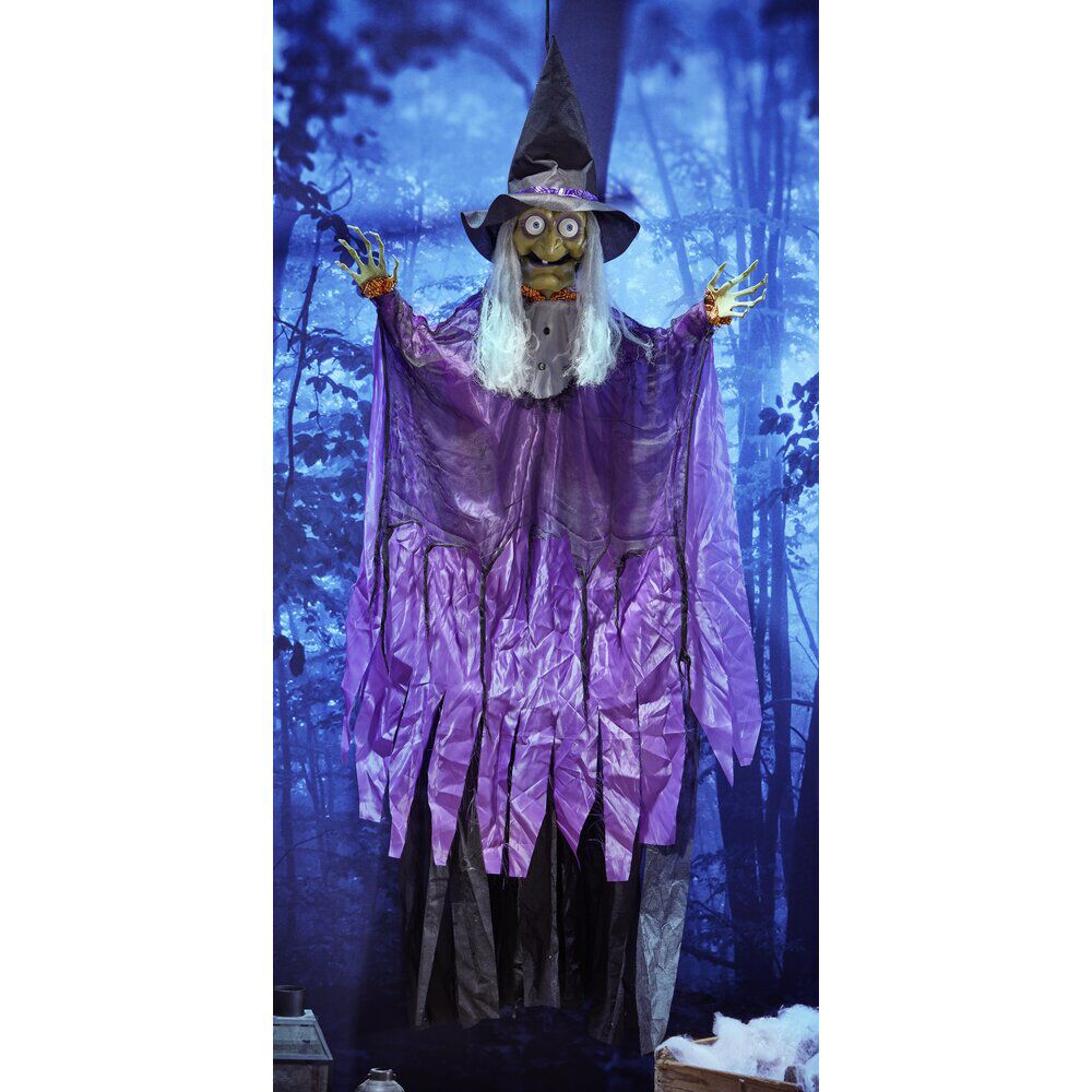 Décoration Halloween XL sorcière à suspendre 183x120xH112cm