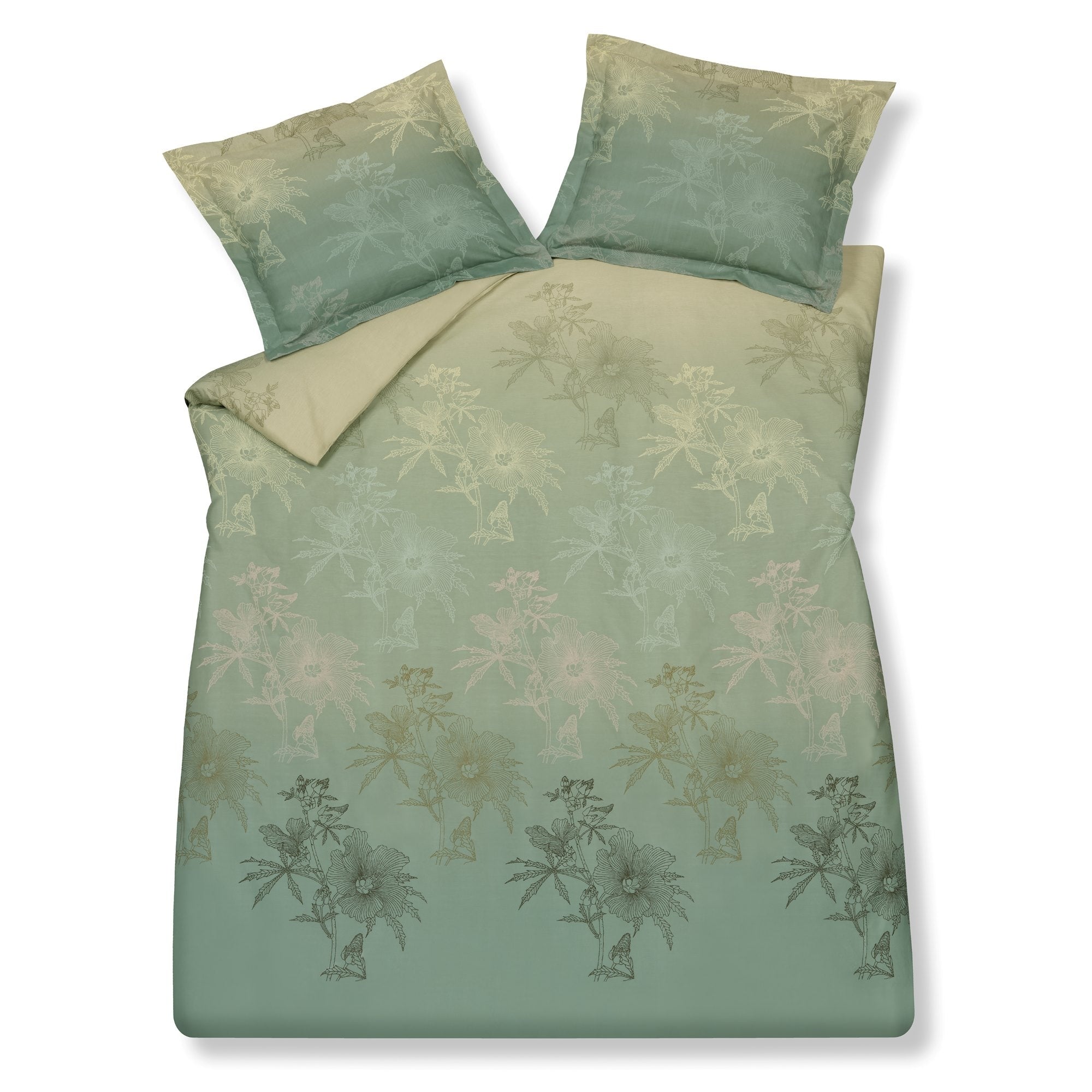 Green Gift Dekbedovertrek Smoke Green   200 x 200 220 cm   Groen