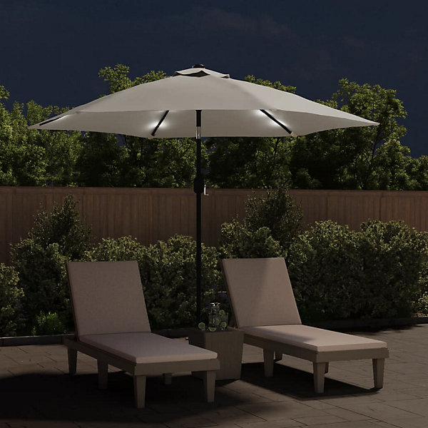Parasol meuble de jardin en porte-à-faux blanc Helloshop26