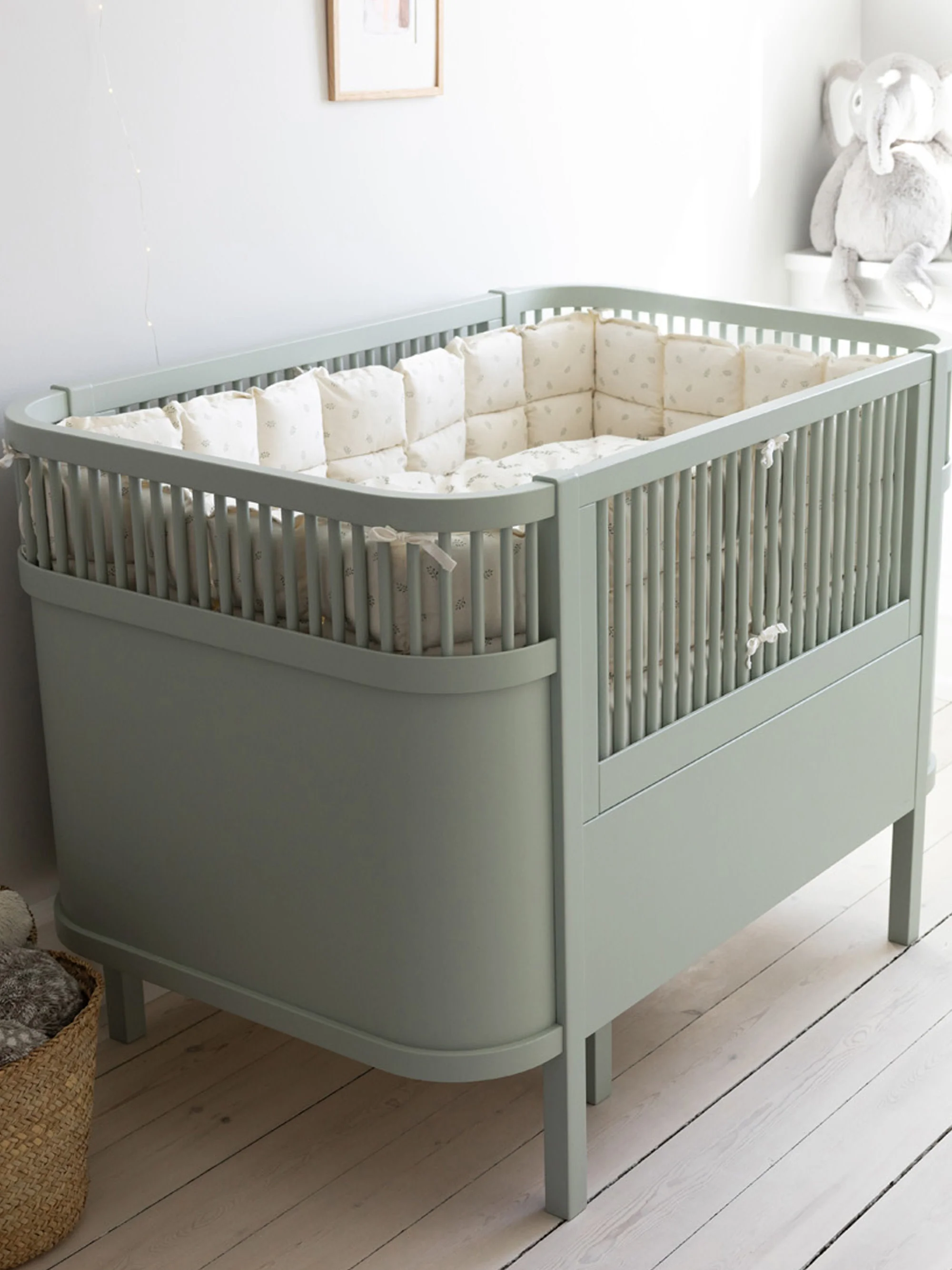 Verlängerbares Babybett Baby & Jr. aus Buchenholz, 70 x 110/150 cm