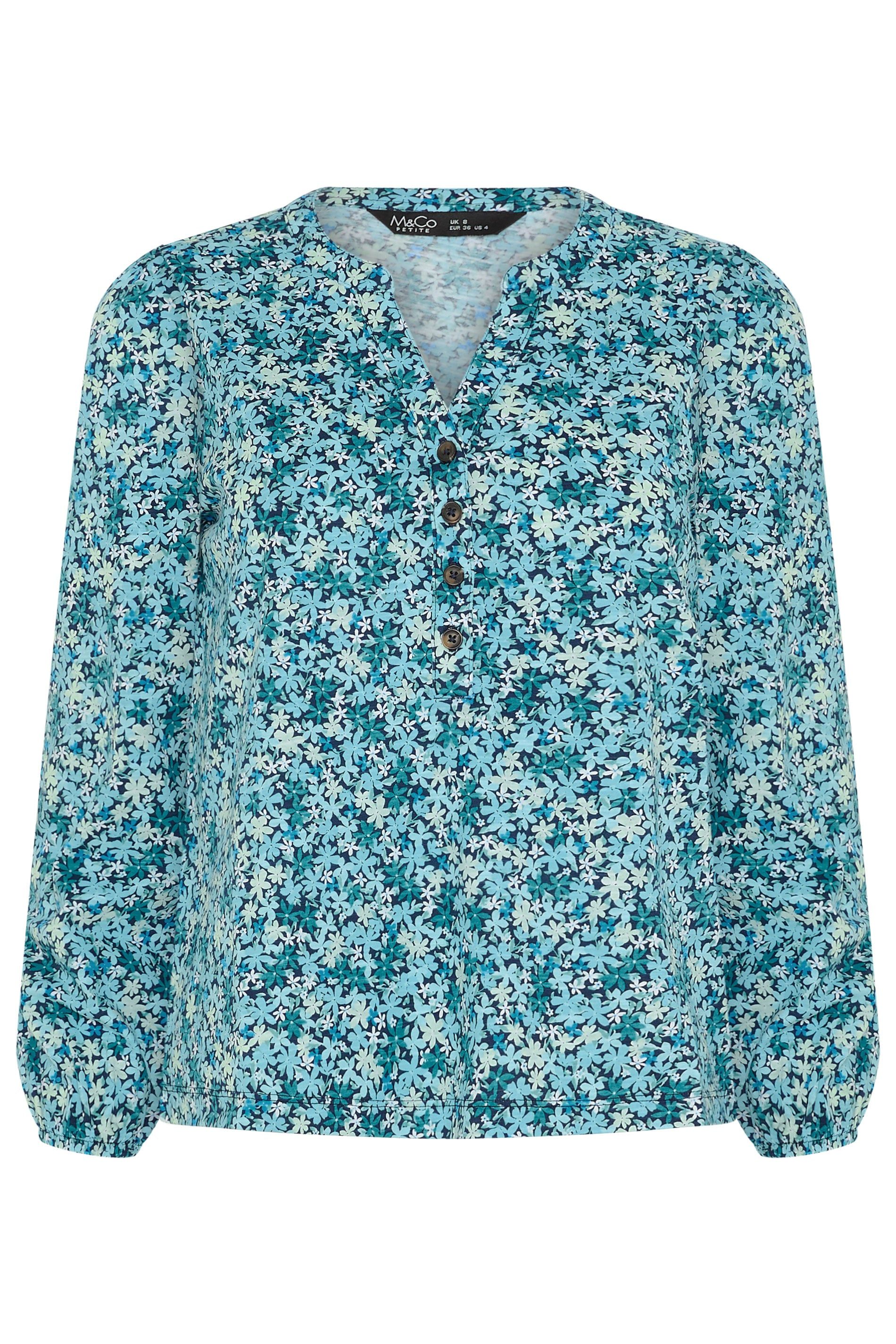 M&Co Printed Cotton Blouse