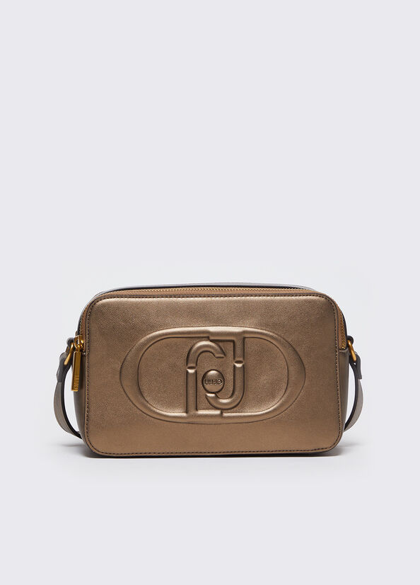 Borsa a tracolla media con logo