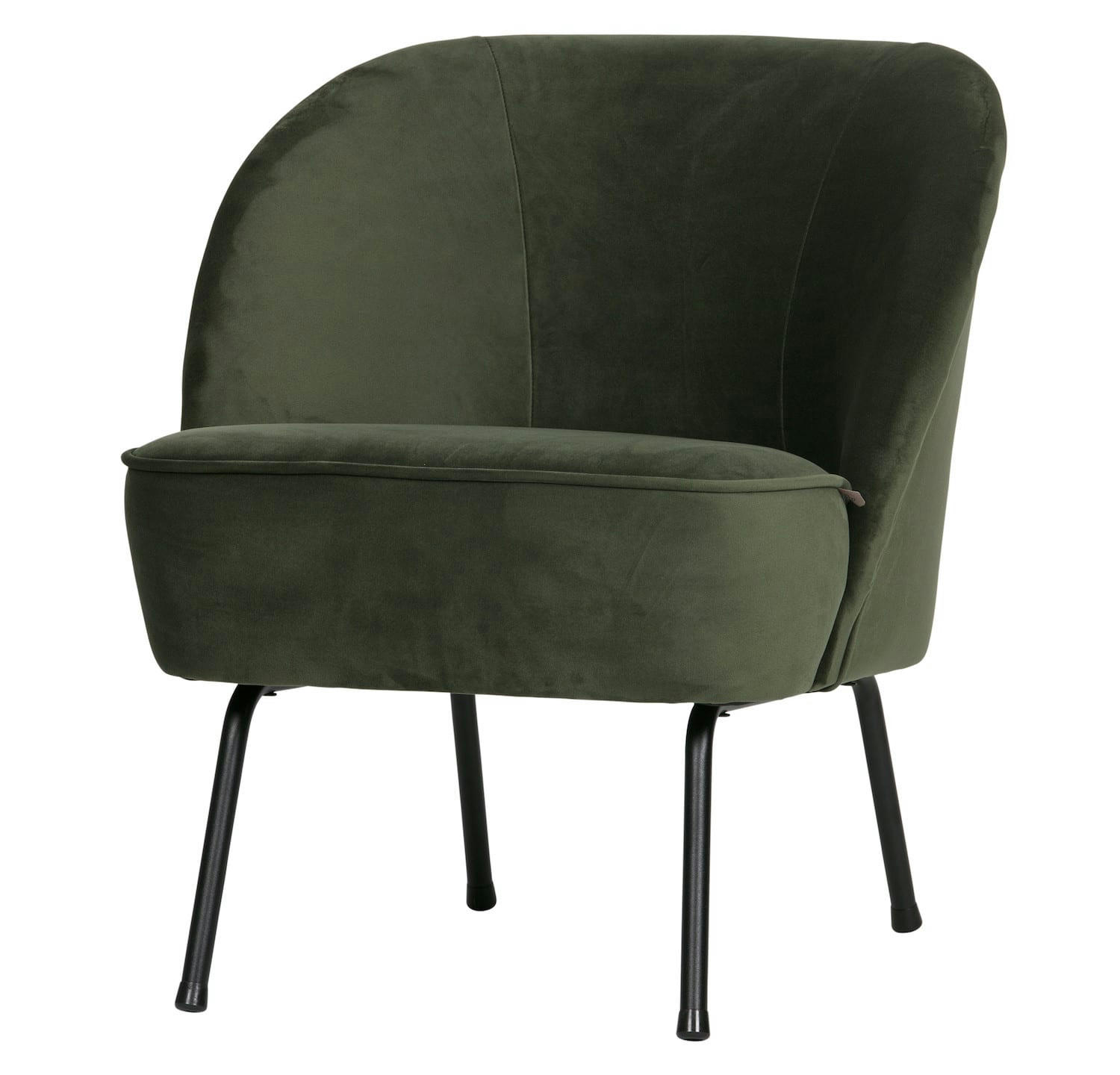 VOGUE - Fauteuil velours vert foncé