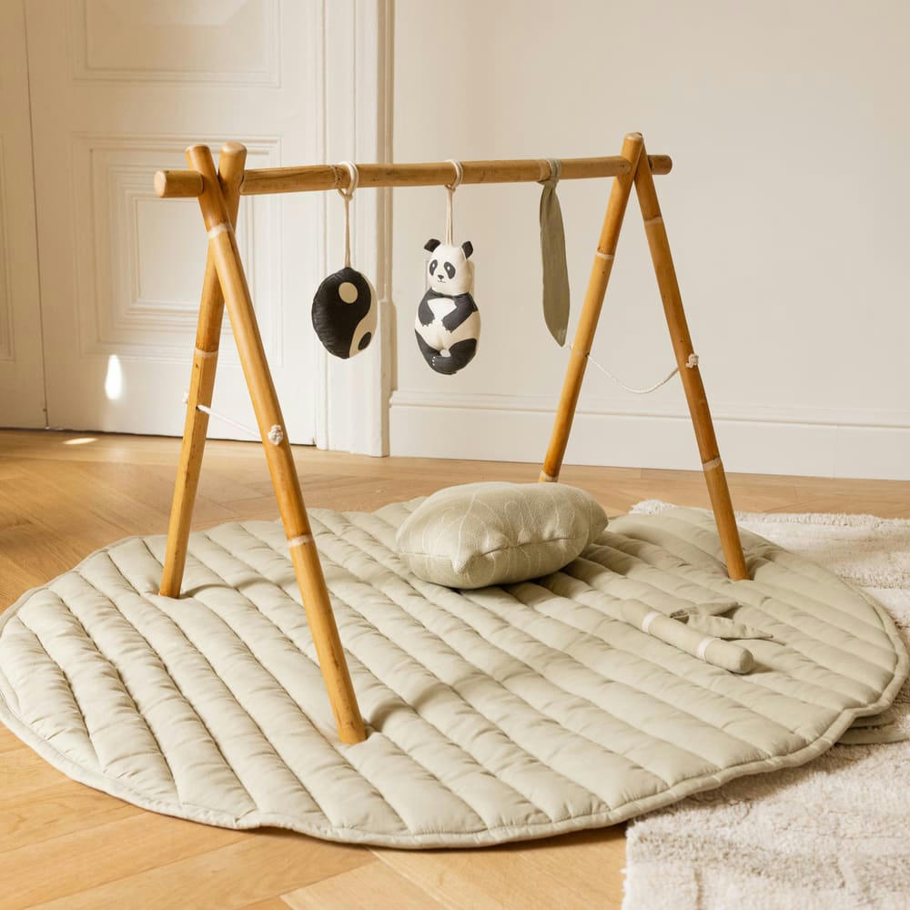BAMBOO - Tapis de jeu Bamboo Leaf Olive 100x100 cm