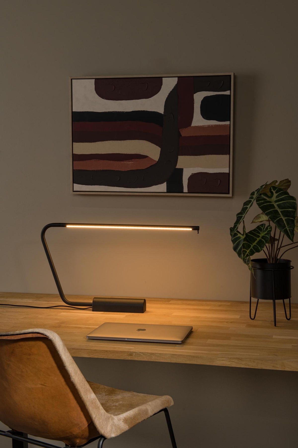 Lucide bureaulamp MADISON - Geïntegreerde LED - Zwart