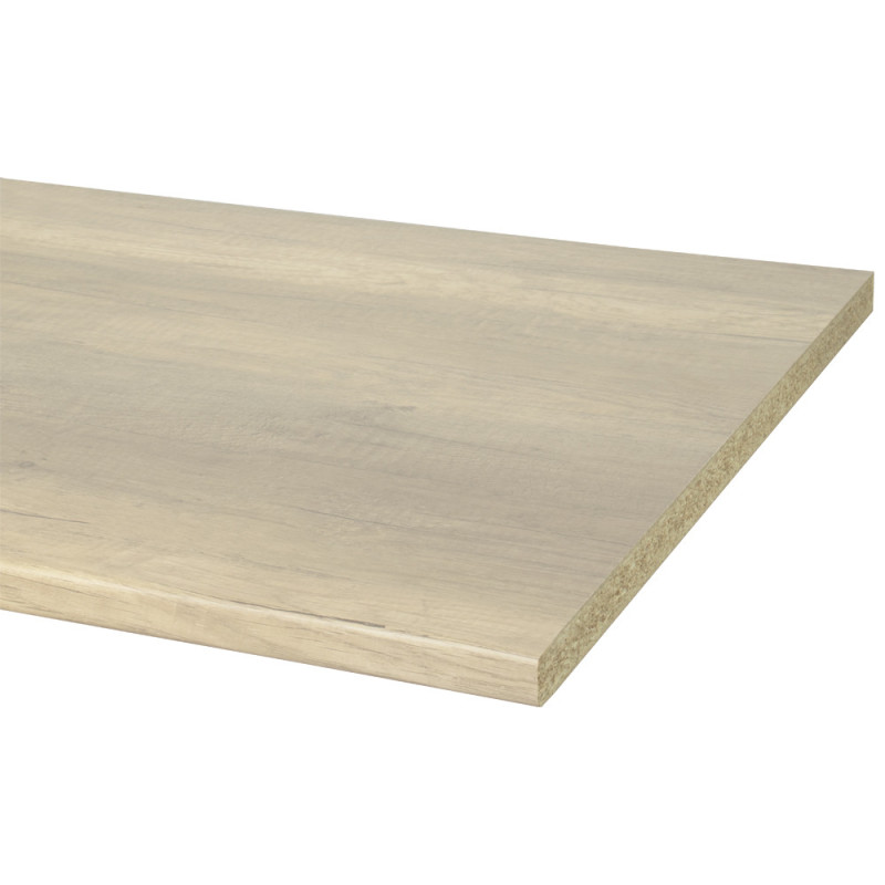 Plan de travail en bois aggloméré naturel 302 x 60 x 2,8 cm CANDO