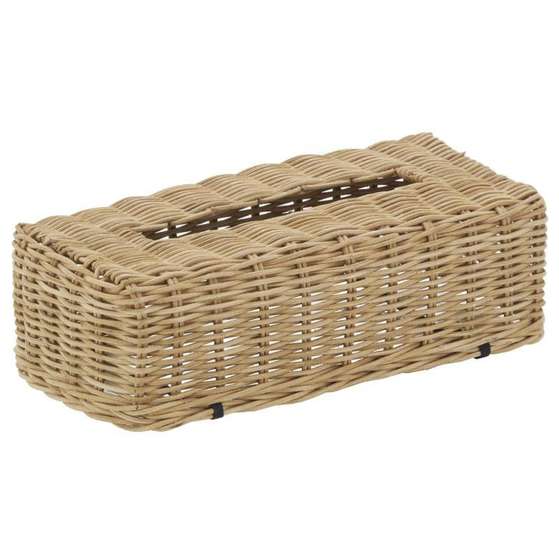 - Boîte à mouchoirs en rotin naturel