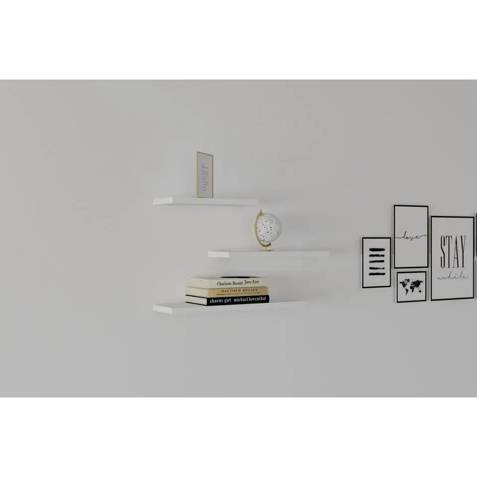 Leila Wandplank - 100% MELAMINE - Wit