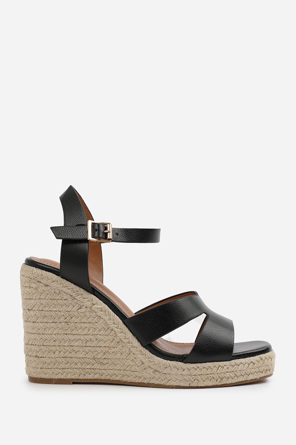 Where's That From Belvia' Wedge Heel Sandals With Cutout Strap