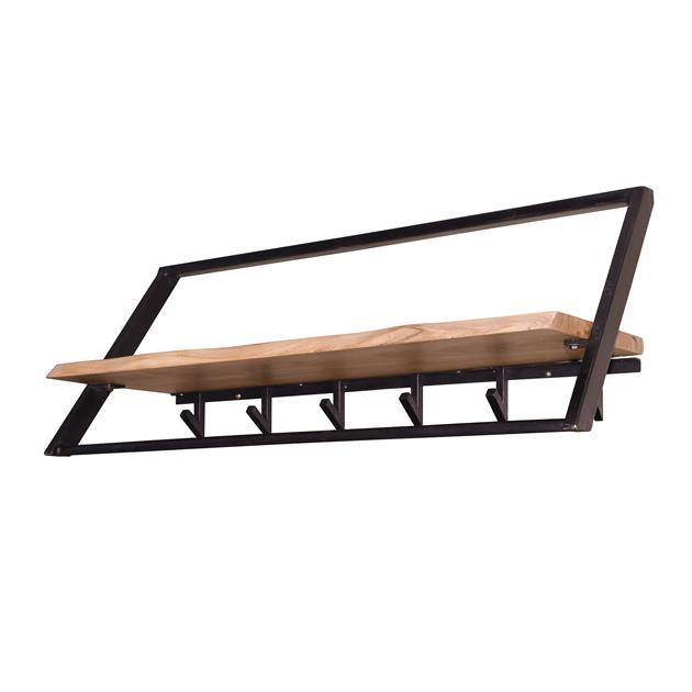 Giga Meubel Kapstok Lean - Naturel Acaciahout - 100x32x38cm