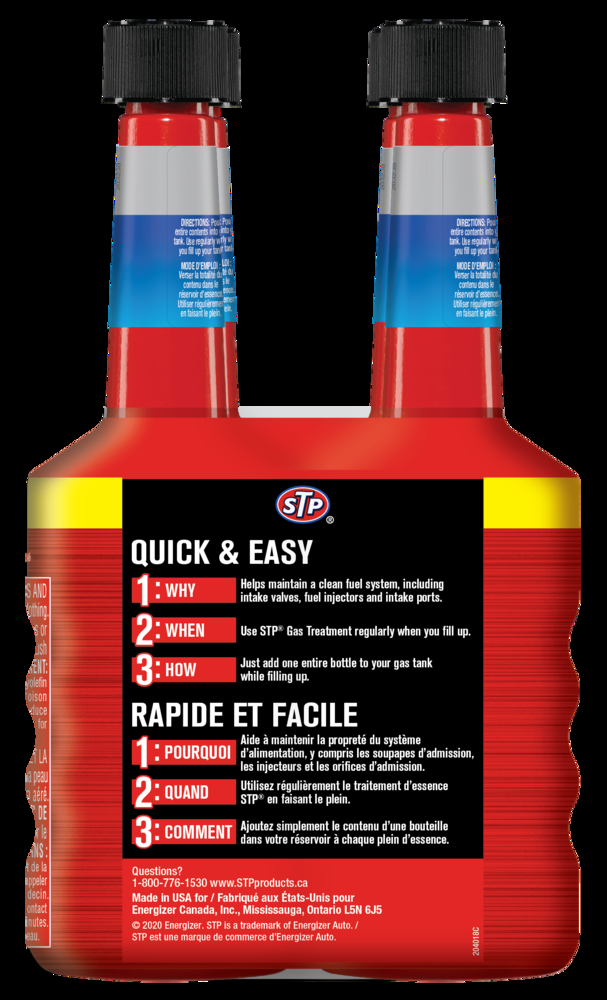 STP Gas Treatment Fuel Additive, 4-pK 155-mL