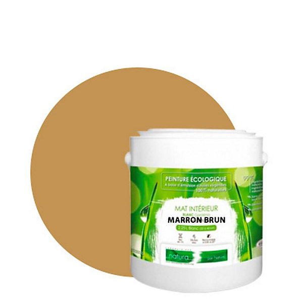 Marron Brun Peinture interieur aspact mat Natura - Marron Brun - 2.5L