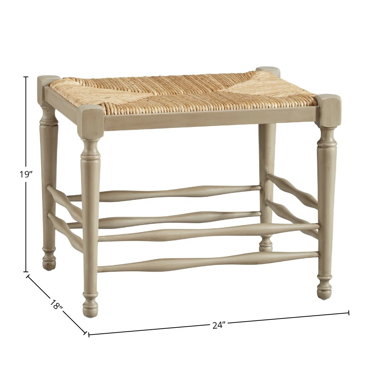 Reed Mahogany Bench, Natural