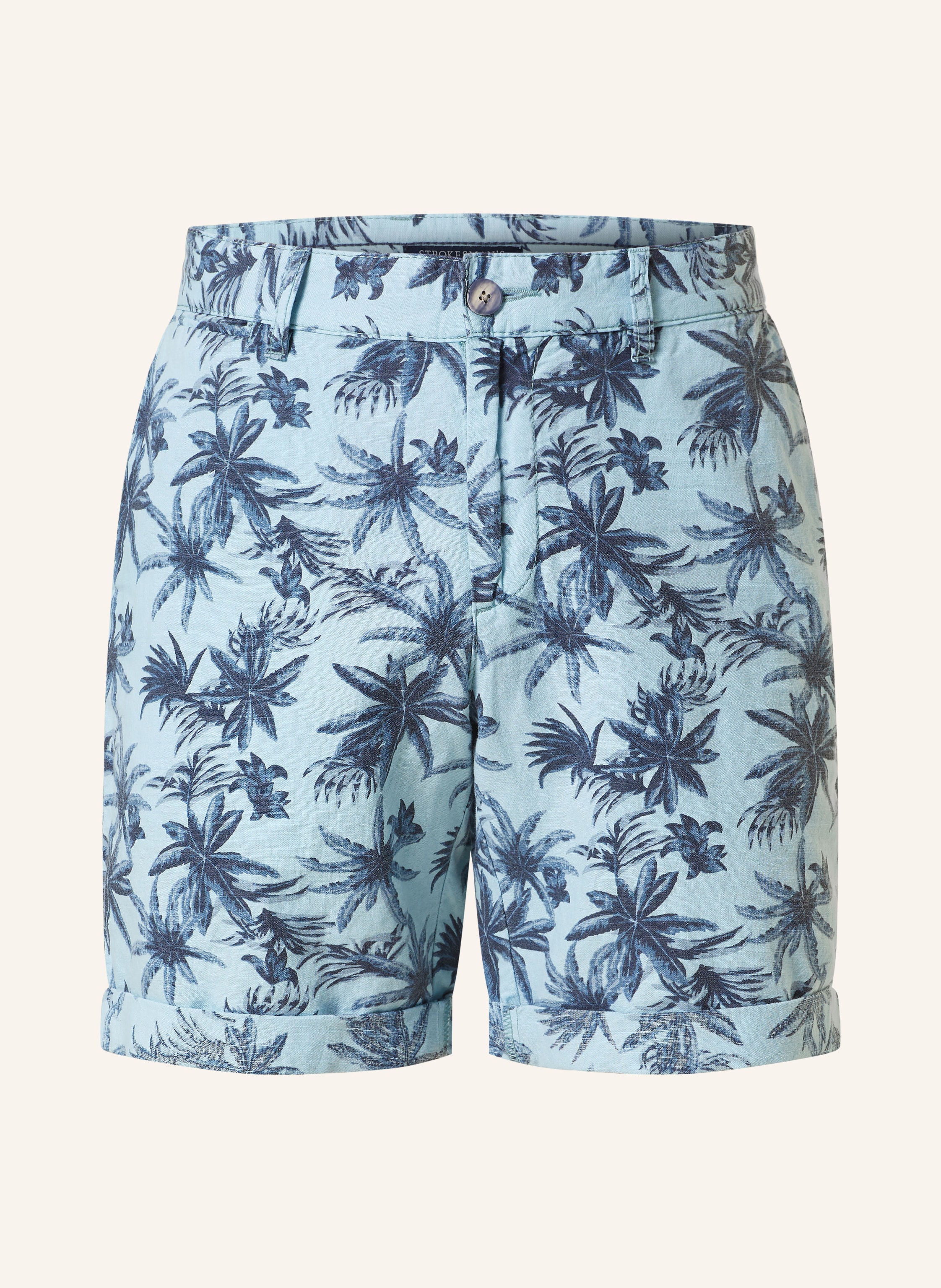 STROKESMAN'S Shorts Slim Fit mit Leinen