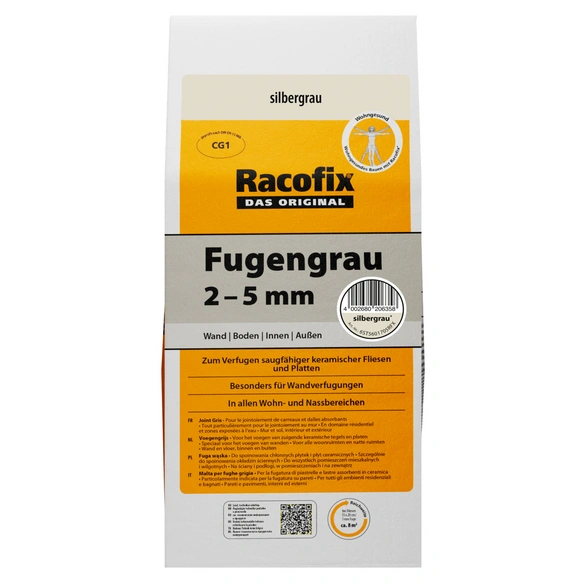 Fugenmörtel »Fugengrau«, 5 kg, silbergrau