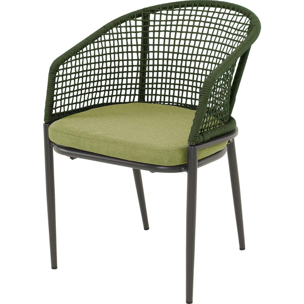 Lesli Living bistrostoel Kioto - groen - 56x62x77cm - set van 2