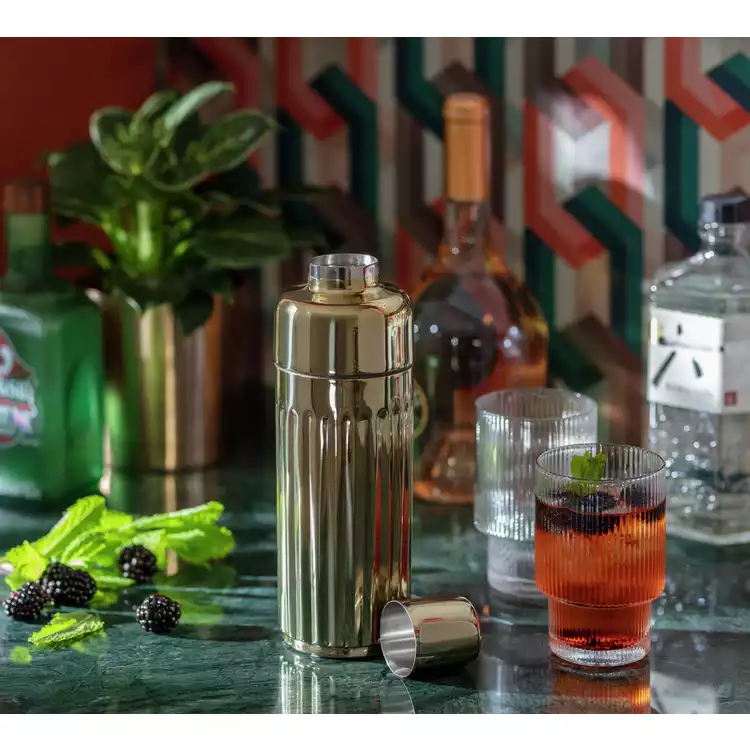 Habitat Gold Tone Cocktail Shaker