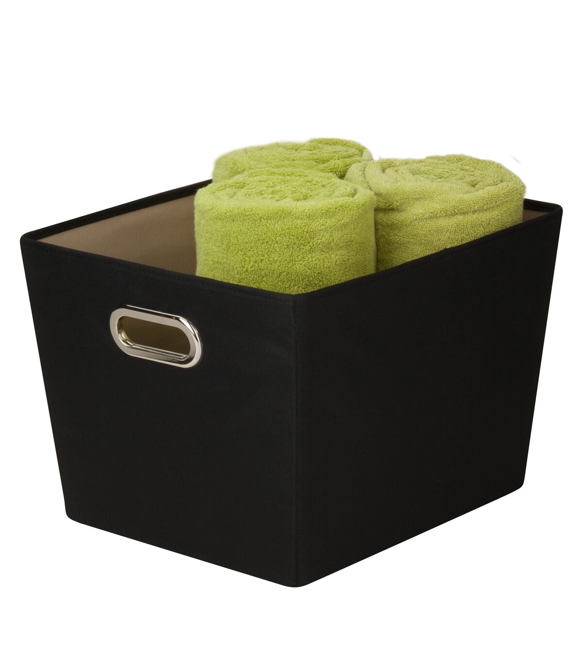Honey Can Do 16 x 11 Black Storage Bin With Carrying Handles