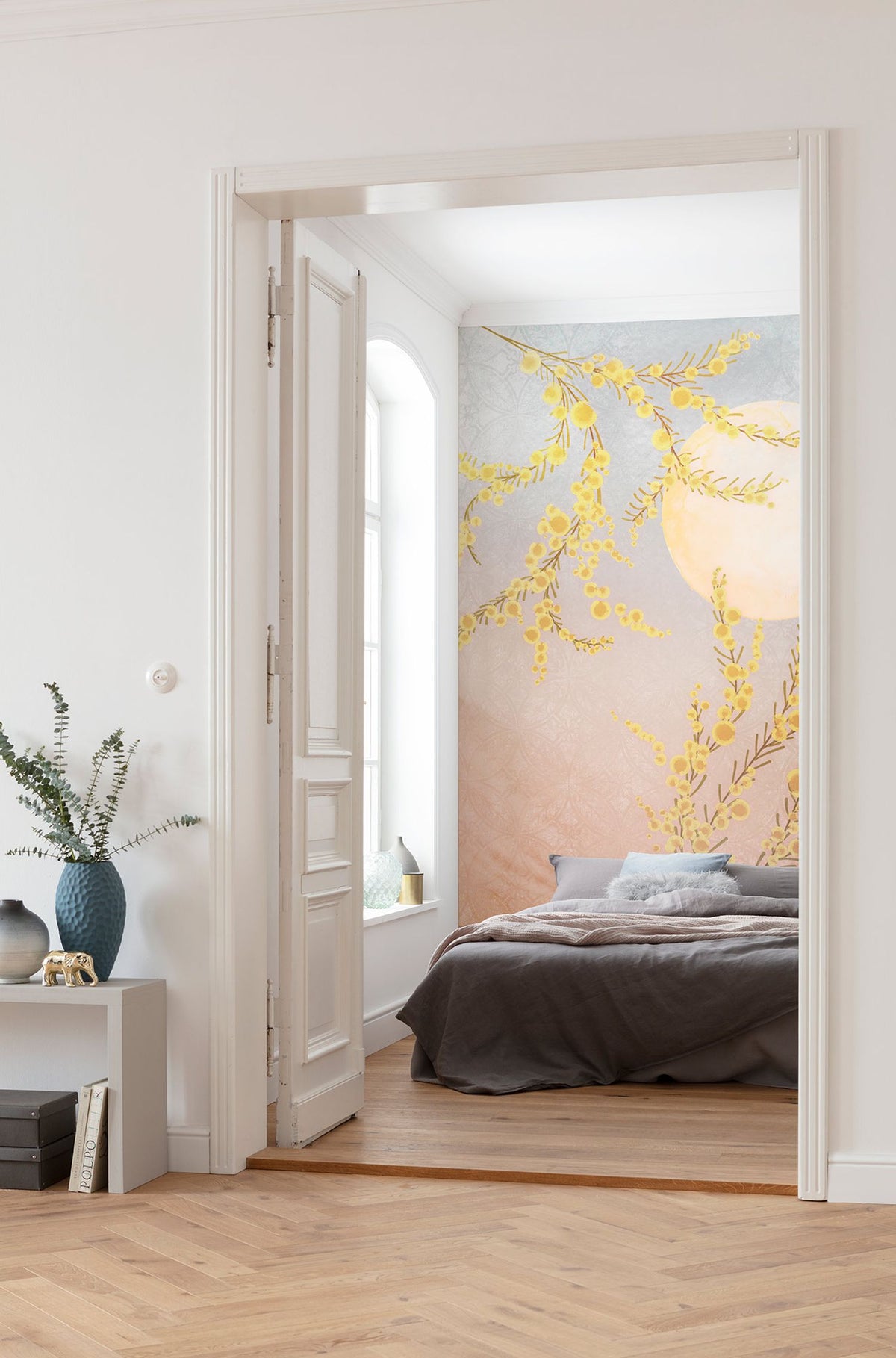 Komar fotobehang zonsondergang geel en beige - 200 x 250 cm - 610007