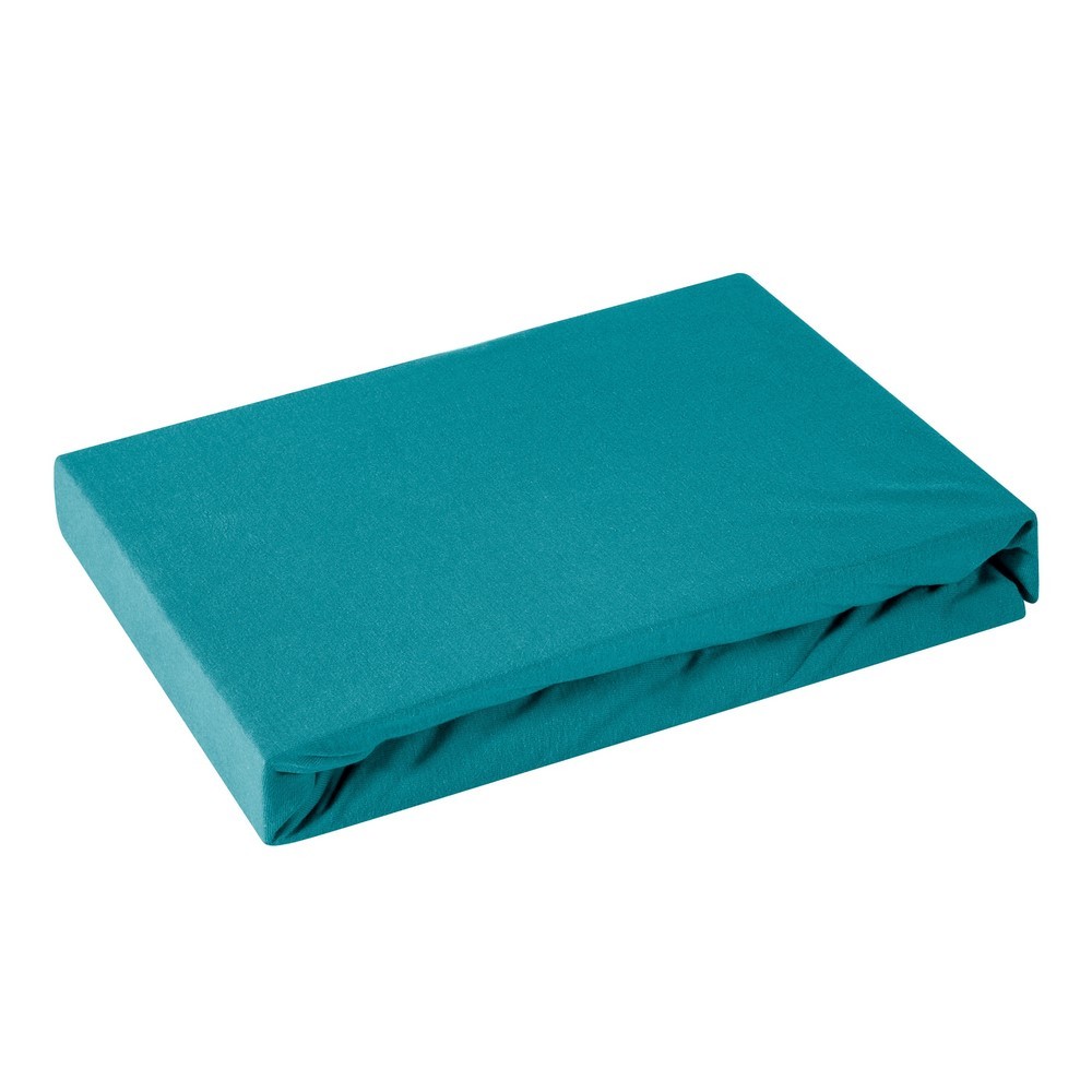 Prześcieradło jersey z gumką 90x200 turkusowe 125 g/m2