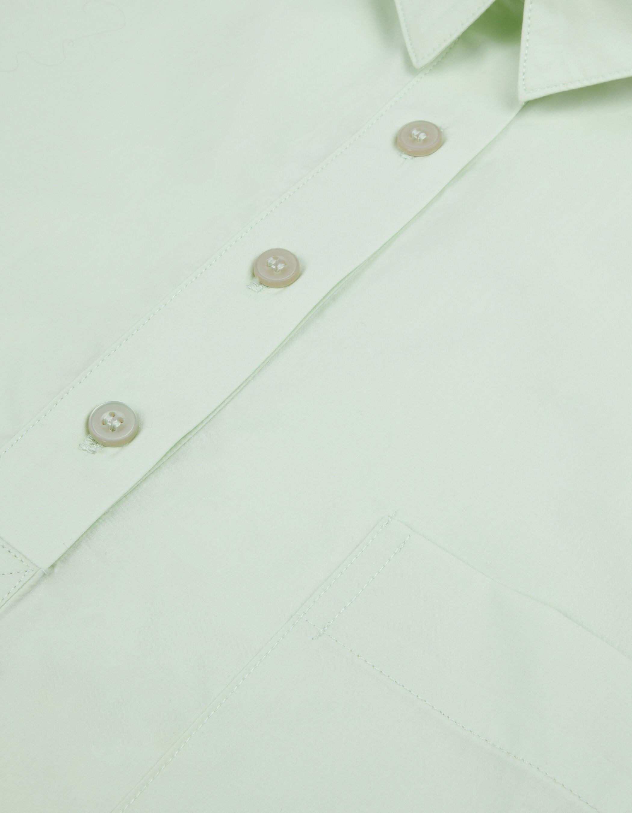 Top chemisier vert cropped Femme