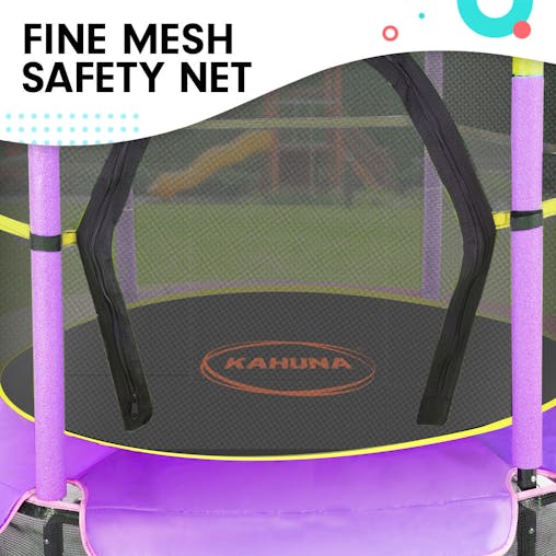 NNEDPE Kahuna Mini 4.5 ft Trampoline Yellow Purple