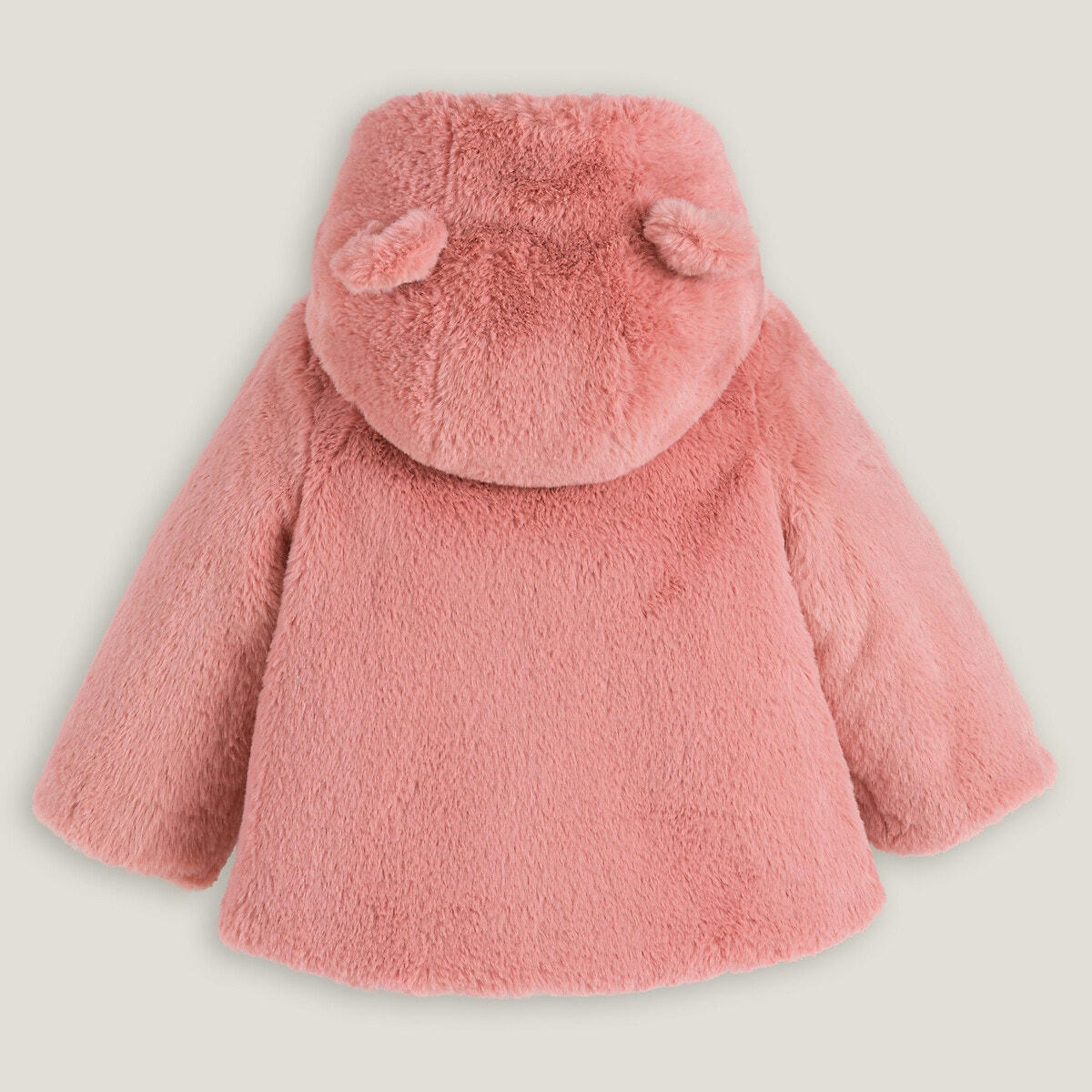 Manteau chaud à capuche en fourrure d'imitation
