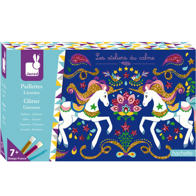 - Cartes à pailleter Licornes Les ateliers du calme